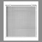 HVAC Premium 12" x 12" Cube Core Eggcrate Return Air Filter Grille for 1" Filter - Aluminum - White [Outer Dimensions: 14.5" x 14.5"]