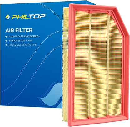 PHILTOP Engine Air Filter CA12373 Replacement for Jeep JL Series Wrangler 2018-2024, JT Series Gladiator 2020-2024, 2.0L/3.6L, Flexible Panel
