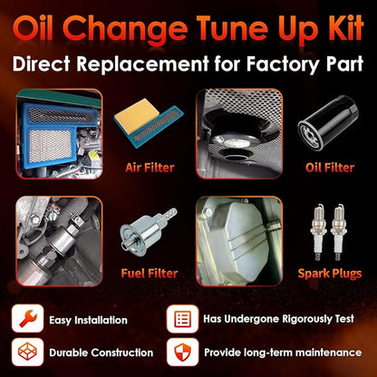 Tune Up Kit 140-3116 Air Filter, 122-0836 Oil Filter & Fuel Filter with Spark Plug, Compatible With Onan RV QG Generators 5500 7000, HGJAA HGJAB HGJAC & Marquis Gold/RV QG Marquis Platinum QG EFI