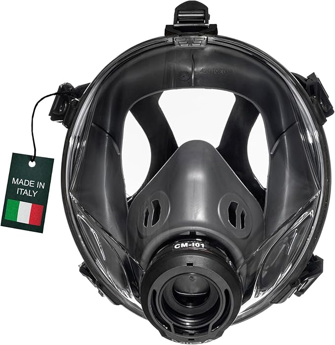 MIRA Safety CM-I01 Full-Face Industrial-Grade Gas Mask with 40mm NATO Filter Compatibility and Advanced Valve Design