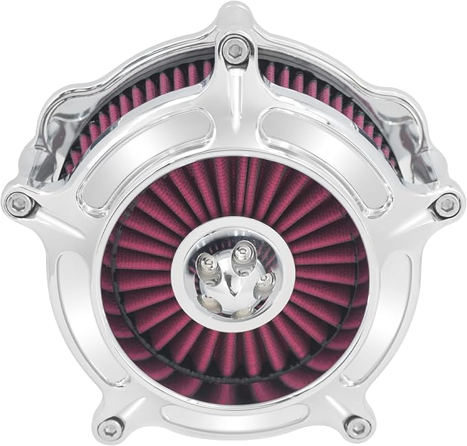 HDBUBALUS Motorcycle CNC Spike Air Cleaner Air Filter Intake System Filter (A-For Sportster XL models 04-22)
