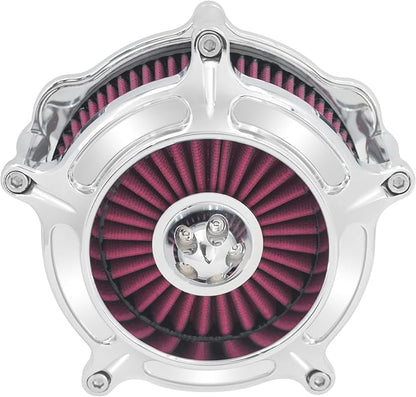 HDBUBALUS Motorcycle CNC Spike Air Cleaner Air Filter Intake System Filter (A-For Sportster XL models 04-22)
