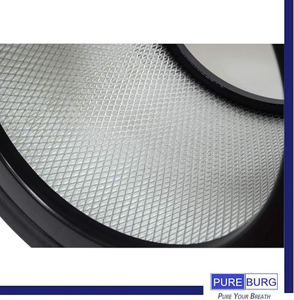 PUREBURG 24000 Replacement Filter Set Compatible with Honeywell 50250-S & Kaz 50255 50255-HD Air Purifiers,H13 HEPA Activated Carbon Pre-Filters Air Clean Dust VOCs