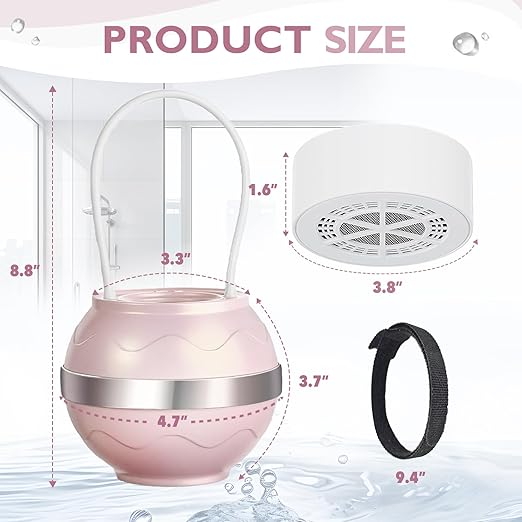 Bath Filter for Tub Faucet - 10 Stages Bath Water Filter 2,500 Gallons, Removes Contaminants & pH Balancer, Improved Skin, Hair, and Nail Condition - BPA-Free & Easy Install (Pink)