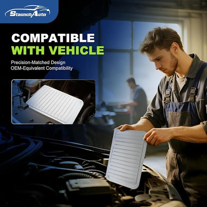 Engine and Cabin Air Filter Combo for Toyota Corolla 2009-2019,Matrix 2009-2014,Yaris 2007-18,Scion xD 08-14,Vibe 09-10 Air Filter Replacement #CF10285 CA10190 87139-07010 17801-0T030 Car Accessories