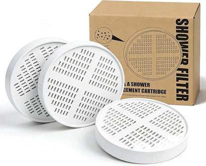 Vitamin C, E & A Shower Filter Replacement Cartridge Compatible with AquaHomeGroup, Helps Remove Chlorine for Healthier Skin & Hair (3 Packs)