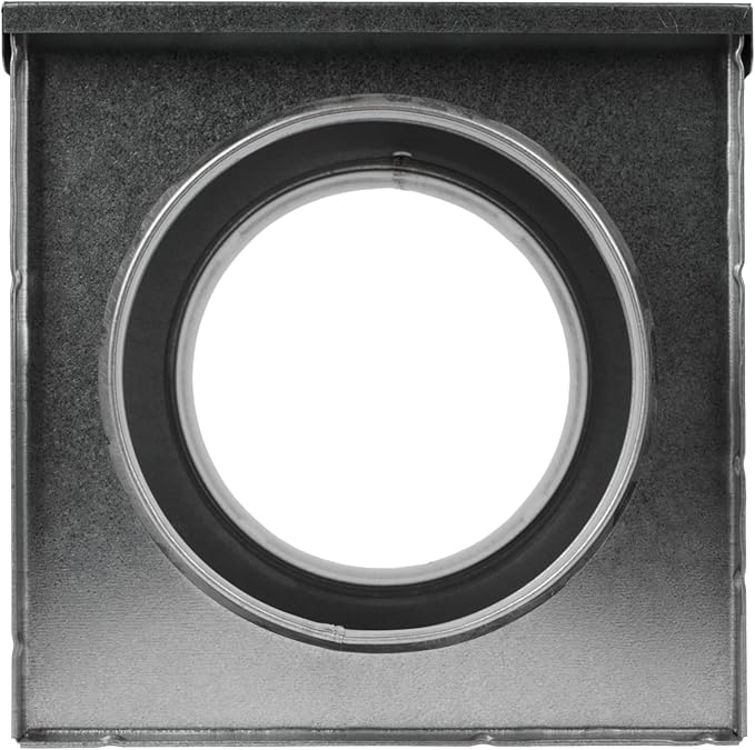 Repa Market 6" Duct Air Filter Box – Galvanized Steel Inline Dryer Filter Housing for Round Duct - EPDM Rubber Gaskets – Easily Serviceable Lint Trap – Intake Ventilation, Home Improvement