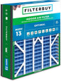 Filterbuy 20x20x5 Air Filter MERV 13 Optimal Smoke & Allergy Defense (1-Pack), Electrostatic Pleated HVAC AC Furnace Filters for Trion Air Bear 255649-103 & More (Actual Size: 19.63 x 20.63 x 4.88)