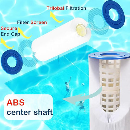 Savener® 27002-0200S Pool Filter Cartridges, Replaces Sta-Rite 27002-0200S Pool and Spa D.E. Filter, Compatible with Sta-Rite PLM200 and System 2 Modular Media, with Air Bleed Assembly, 200 Sq. Ft