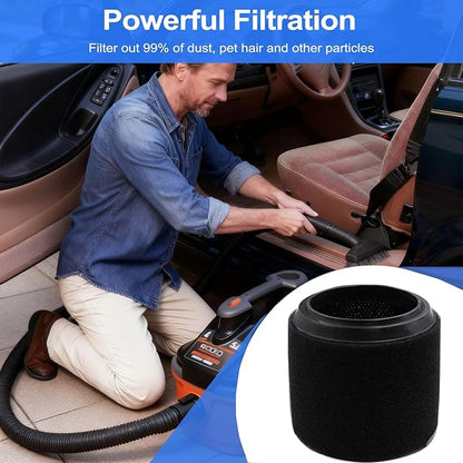 1 Pack VF3700 Filter Compatible with Rigid Vac 3-4.5 Gallon Vacuum Cleaners, Wet Application Foam Filter Fit WD3050, WD4070, WD4080, WD4522, 4000RV