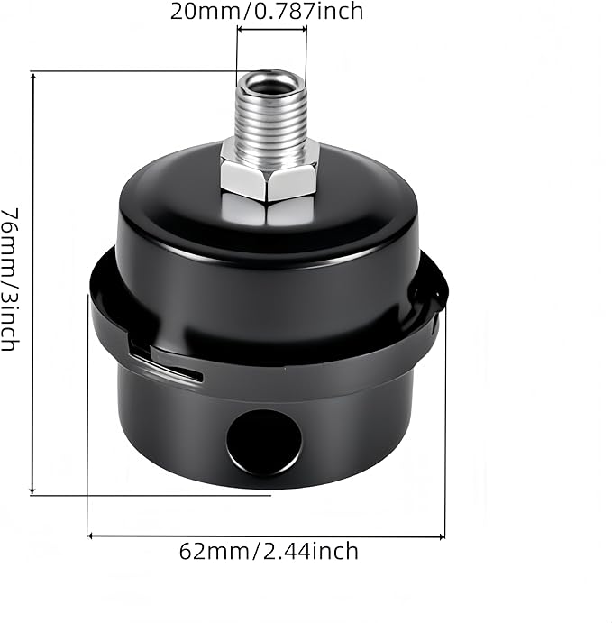 3/4"Thread Air Compressor Silencer Filter,20mm Metal Air Compressor Intake Filter and Noise Muffler,Air Compressor Replacement Parts for Generators,Blowers,Exhaust Ports