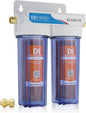 Max Water 2 Stage Deionized Spot Free Car Rinse Unit, Premium Water Deionizer for Spotless Car Wash Water System, RV and Motorcycle, No Towel Drying - 2 DI Filters with 45-80 PSI & 3/4" Inlet/Outlet