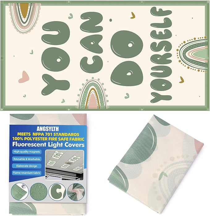 Fluorescent Light Covers - Classroom Covers for Ceiling Lights, 1 PCS 4 x 2 Feet Magnetic Light Filters, Classroom, Office Decor (You can do Yourself)