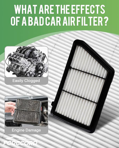 Cabin & Engine Air Filter Fit for Honda CRV CR-V CR V 2018-2019 2.4L Activated Carbon Cabin Filter Replace#CF11182, 80292TF0G01, CA12259, 17220-5PH-A00 Car Accessories