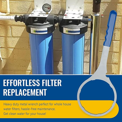 SW-4-SS-8 Whole House Water Filter Wrench 6 Inch, Metal Water Filter Wrench Replacement for SW-4, Compatible with Pentek Big Blue 20" Filter Housing & American Plumber W2010-PR