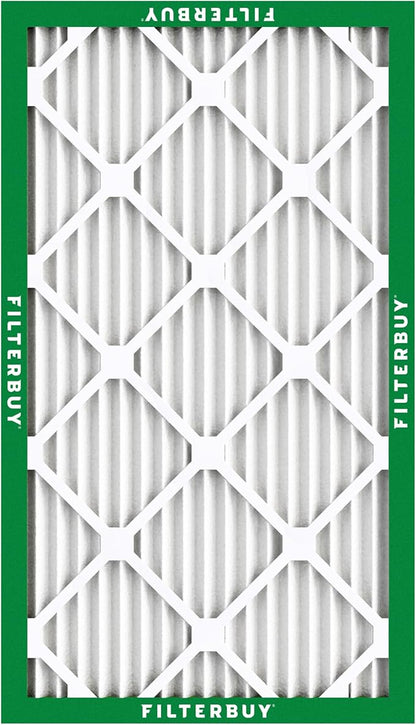 Filterbuy 16x32x1 Air Filter MERV 8 Essential Dust & Allergy Defense (12-Pack), Electrostatic Pleated HVAC AC Furnace Filters Replacement, Made in USA (Actual Size: 15.50 x 31.50 x 0.75)