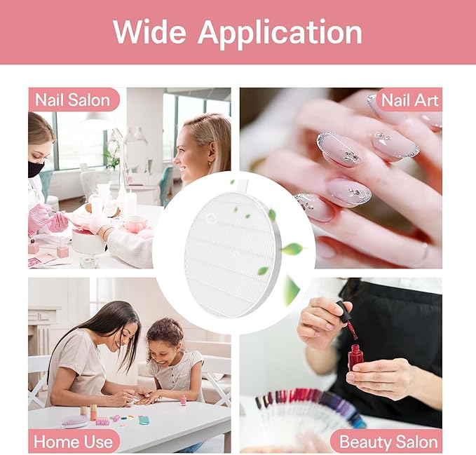 6 Pack HPro Nail Dust Collector Replacement Filters, Compatible with MelodySusie Nail Dust Collectors Models HPro/SProR