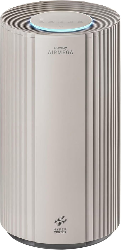 COWAY Air Purifier for Large Room Whole Home Up to 2,640 ft², HEPA Filter for Smoke, Allergen, Pet Dander, Odor, PM 10 AQI, Turbo Eco Mode, Timer, Energy Star, 3yr Warranty, Airmega 350 Beige