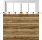 Vintage Western Bedroom Curtains 63 Inch Length, Window Curtains Tab Top, Rustic Farmhouse Wooden Grain Barn Door Light Filtering Window Treatments Drapes 42"x63" 2 Panel