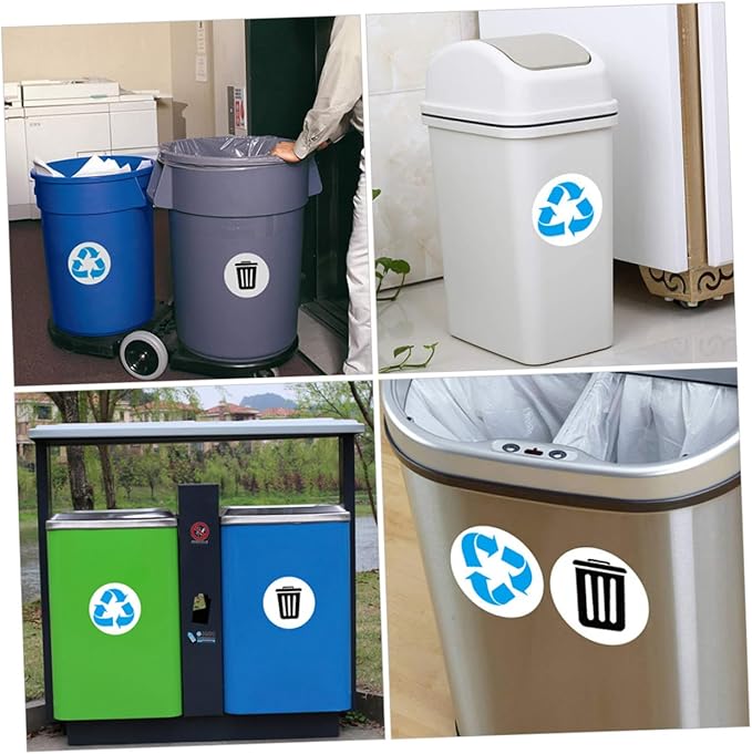 DECHOUS 1set Self-Adhesive Garbage Sorting Label Stickers of Waste Container Decals PVC Decals for Classification Office Outdoor Use