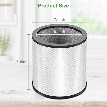 2 Pack Upgraded TP01 TP02 Replacement Filter Compatible with Dyson Pure Cool Link TP01, TP02, TP03, BP01, AM11 Tower, 360° True Filter, Compare to Part # 968126-03，Black
