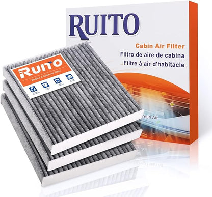 RUITO Cabin Air Filter, CF10285 for 4Runner, Avalon, Camry, Corolla, Tundra, Highlander, Mirai, RAV4, Sequoia, IS250, RX350, ES300h, F-PACE, XF, Range Rover, Discovery, Not Fit 2016 Prius