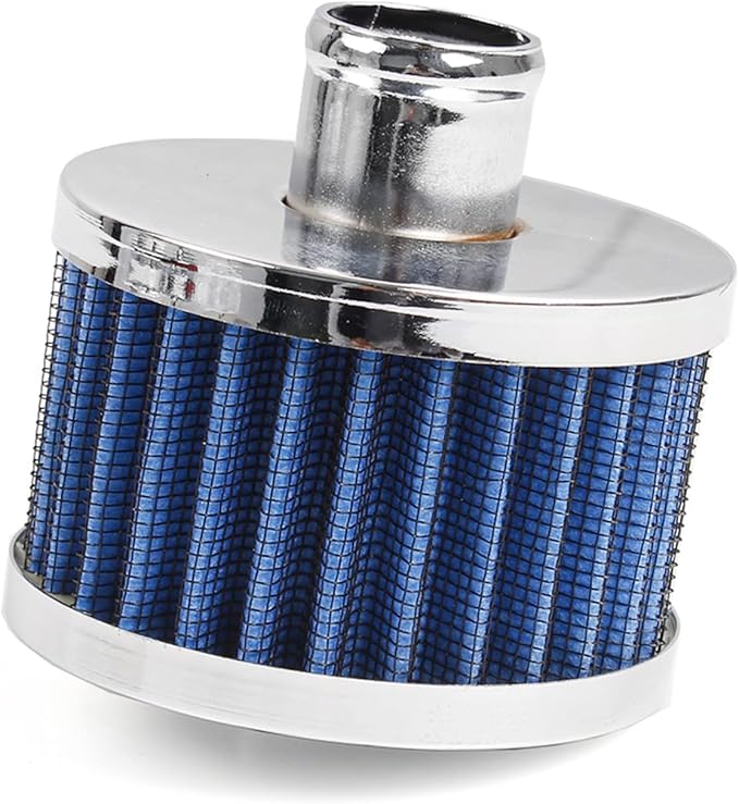 MUGE RACING 23mm Car Air Filter Universal Cold Air Intake Filter High Flow Vent Valve Cover Breather Filter (Blue- 2 Pcs)