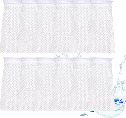 12 Pack 4 Inch Filter Sock, 150 Micron, Ring Honeycomb Filter Socks, Filter Socks for Saltwater Aquarium,Freshwater Aquarium Filter Bags, Filter Bags for Fish Tank