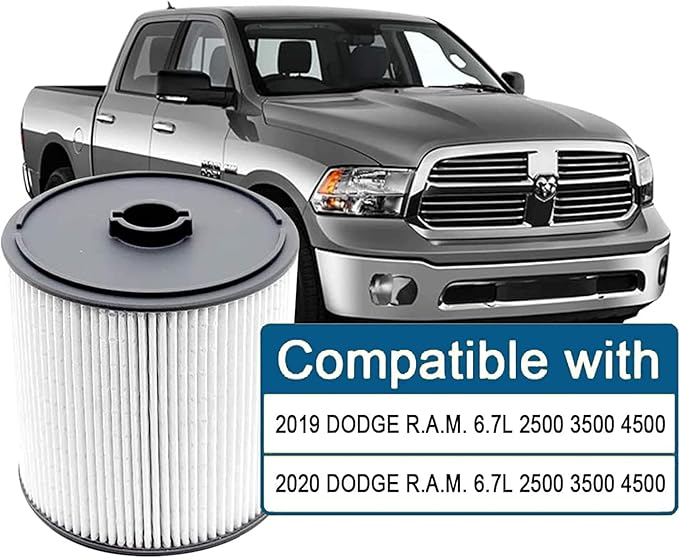 6PCS 68436631AA Fuel Filter Fits for Ram 2500 3500 4500 5500 6.7L 2019-2024 Diesel Engine For Ram 1500 2020-2022 3.0L V6 Eco 2020-2024 Jeep Wrangler Gladiator 3.0L V6 OE# PF46152