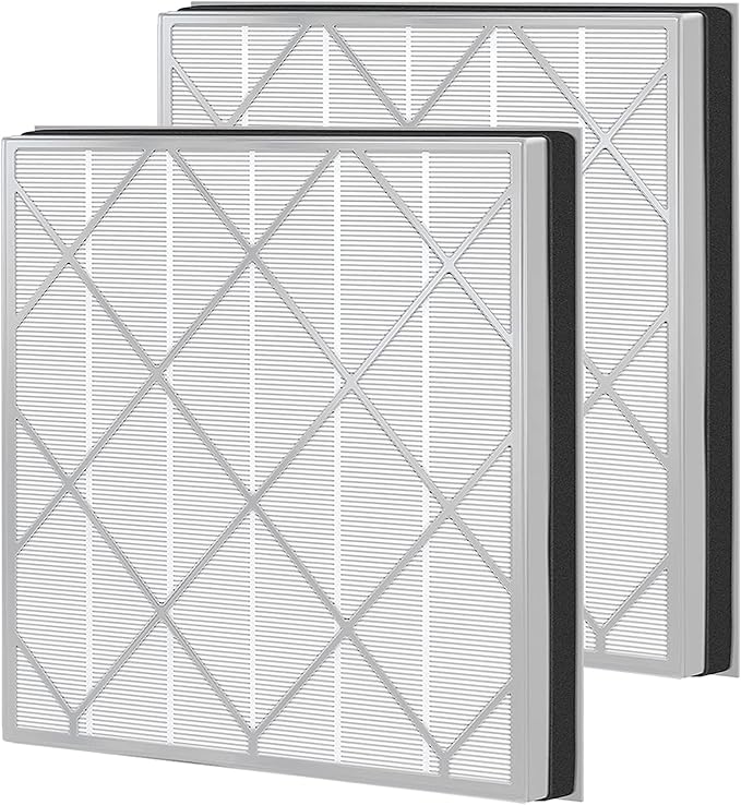 HE400 Hepa Filter Replacement Compatible with Shark HE4FKPET HE400 HE401 HE402 & HE405 4 Fan Air Cleaner Purifier, 3-Stage Filtration, 2 Pack