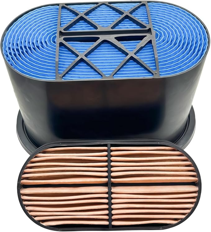 Primary & Secondary Air Filter Set 32/925682/3 87037984/5 Compatible with John Deere, JCB, New Holland and Case-IH Agricultural Equipment P608533/0975 87356351/7353 RE253518/9 6501484/3092M1