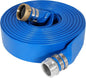 1.5" x 100 ft Backwash Hose for Swimming Pools, Heavy Duty PVC Lay Flat Water Discharge Hose,Durable Pool Drain Hose with Aluminum Pin Lug Fittings for Pump And Filters