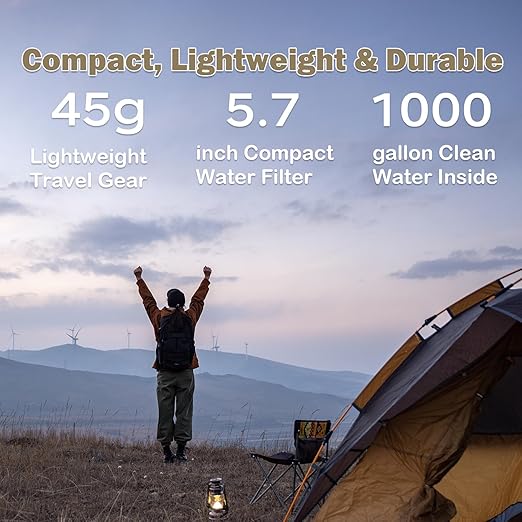 Miniwell L630 Portable Water Filter with Upgraded Vacuum Packaging - 25 Year Storage, Long Lasting and Versatile Usage Options, 2 Pack Filters,Bucket Connectors and Hoses