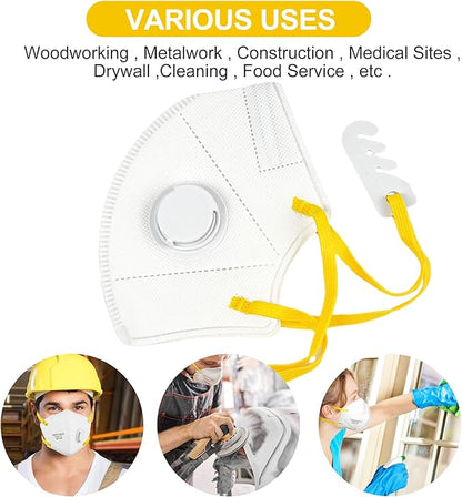 LotFancy N95 Mask for Adults, NIOSH Particulate Respirator, N95 Face Mask for Construction, Cleaning, Sanding, Dust Pollution
