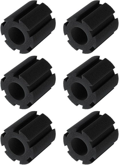 Pawfly 6 Pack Replacement Filter Sponges Aquarium Nano Bio Sponge Filter, Aquarium Filter Sponges Black Bio Foam for Fish Tank, Water Filtration Fish Tank Filter Accessories