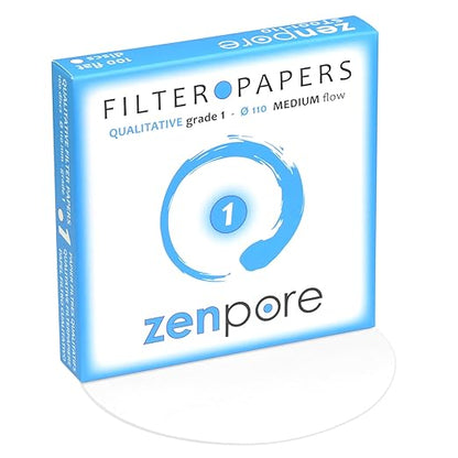 Qualitative Filter Paper 11cm Lab Filter Paper for Chemistry, Standard Qualitative Grade 1-Medium Flow 110mm(100 Discs)