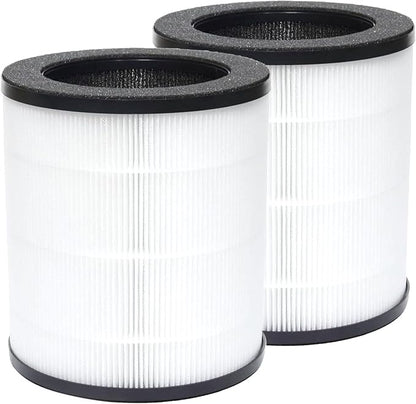 M02 Replacement Filter Compatible with Mooka M02 Air Purifier, M02 H13 True HEPA and Pre-Filter 3-in-1 High-Efficiency 3 Stages Filtration, 2 Pack