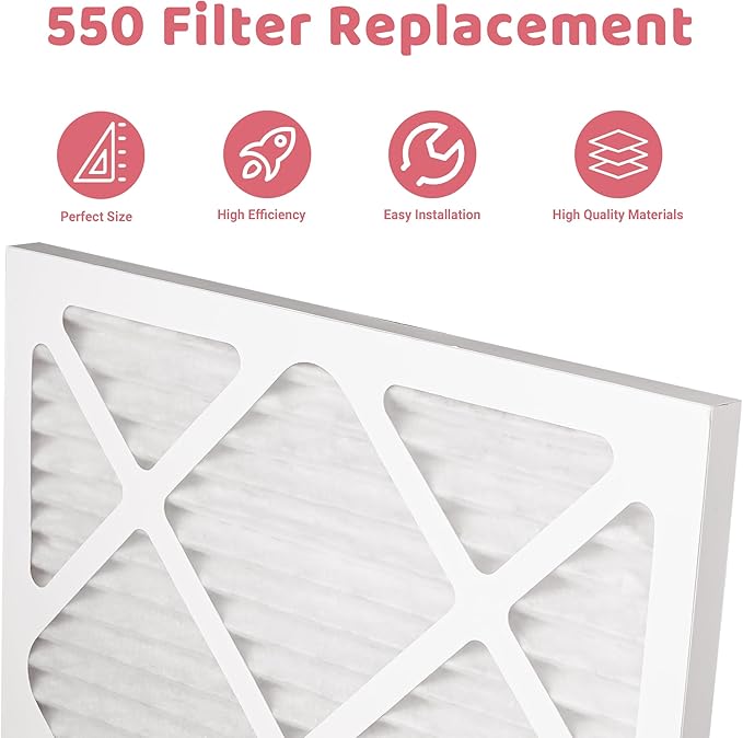 MERV-10 Air Scrubber Filter for AlorAir CleahShield, BlueDri, VEVOR, Shield and MOUNTO, Pre-Filter HEPA 550 16" x 16" x 0.75", Pack of 5