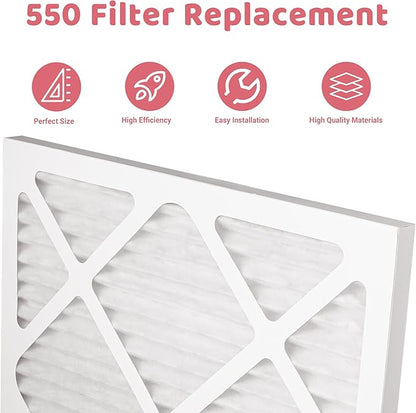 MERV-10 Air Scrubber Filter for AlorAir CleahShield, BlueDri, VEVOR, Shield and MOUNTO, Pre-Filter HEPA 550 16" x 16" x 0.75", Pack of 5