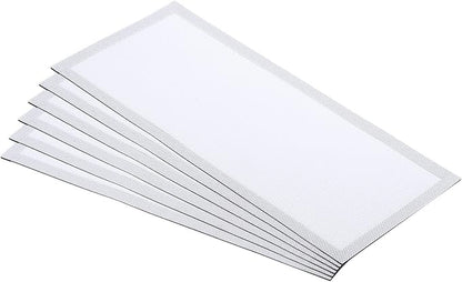 PATIKIL 5.5"x12" Magnetic Vent Cover, 6 Pack Floor Wall Air Registers Cover Strong Magnet Vent Screen Mesh for Blocking Hair Dust Debris, White