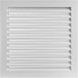 Repa Market 12" x 12" Inch (Inner Dimensions) Galvanized Steel White Soffit Air Vent Cover - Louvered Square Gable Vent with Mesh Screen - Exhaust/Intake Ventilation Grill - Outdoor Metal Duct Grate