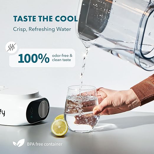 Compact 50oz Countertop Electric Water Filter Pitcher – Removes 99% of Lead, Microplastics, PFAS & Chlorine – Advanced Carbon Block & UltraFiltration Technology – 6 Months Filter Life