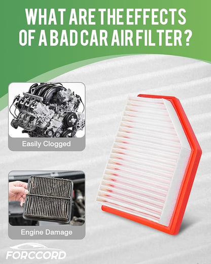 2-Pack Engine Air Filter Fits for 2020-22 23 24 25 26 Nissan Sentra 2.0L Air Filter Replacement for 165466LA0A Accessories