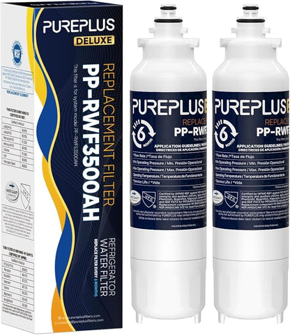 PUREPLUS LT800P NSF/ANSI 401, 53, 42 & NSF P473 Certified Certified Replacement for LG ADQ73613401, Kenmore 469490, 9490, ADQ73613402, ADQ736134, LSXS26326S LMXC23746S, LT120F, 2Pack