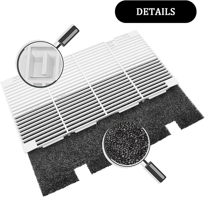 Dianrui 2 PCS RV for Dometic A/C Vent Cover Replacement, Duo-Therm Air Conditioner Grille Replacement for Dometic 3104928.019 with Air Filter pad RV Parts & Accessories