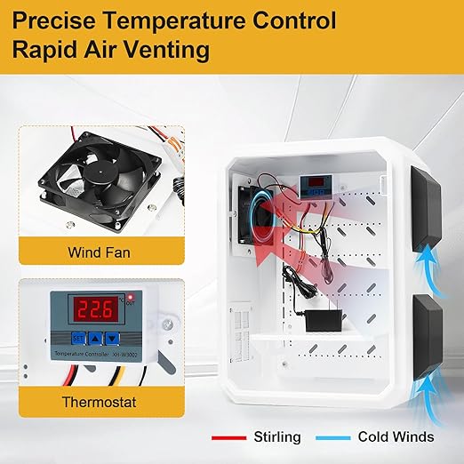 Outdoor Electrical Box with Key Lock, 12V Cooling Fan & Temperature Controller Included, Cold-Rolled Steel Plate Electrical Box, with M10 Aluminum Alloy Sliding Groove (11.81"x15.75"x7.87")