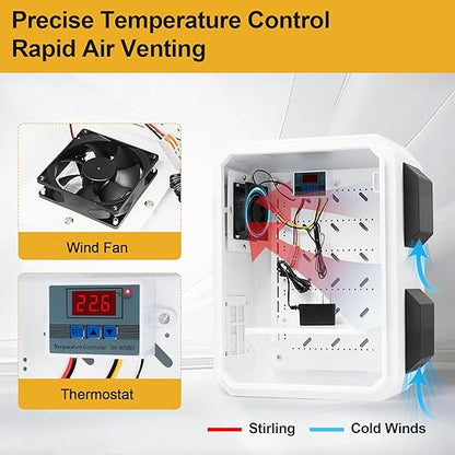 Outdoor Electrical Box with Key Lock, 12V Cooling Fan & Temperature Controller Included, Cold-Rolled Steel Plate Electrical Box, with M10 Aluminum Alloy Sliding Groove (11.81"x15.75"x7.87")