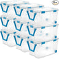 Sterilite 9-Pack Gasket Box, Weather-Resistant Storage Bins with Latching Lids, 120 Quart - Heavy-Duty Organizing Containers for Closet, Bathroom, and Office