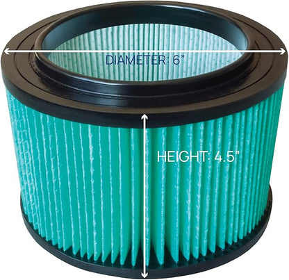 Filter Bros 16950 HEPA Replacement Filter Fits Craftsman Shop Vacuums 3-4 Gal