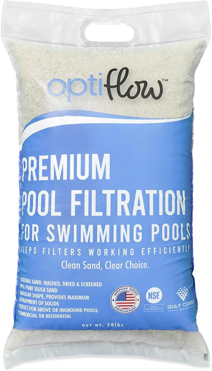 5-Pack Pool Filter Sand, Premium Filtration with Pure Silica Formula, 50 Lbs - Swimming Pool System Accessories and Supplies for Cleaning and Maintenance